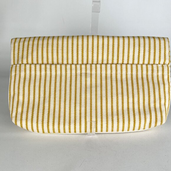 Mercado Global Margarita Clutch Sunset Yellow Stripes Cotton Macrame Fringe - Picture 5 of 14